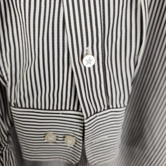 John Varvatos Mens Regular Fit Long Sleeve Striped Button Down 15 1/2-34/35 - Picture 8 of 9